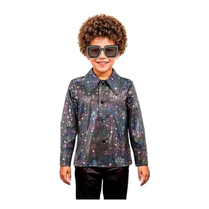 Partilandia Chemise disco noire avec étoiles pour garçon (5-6 ans)-0