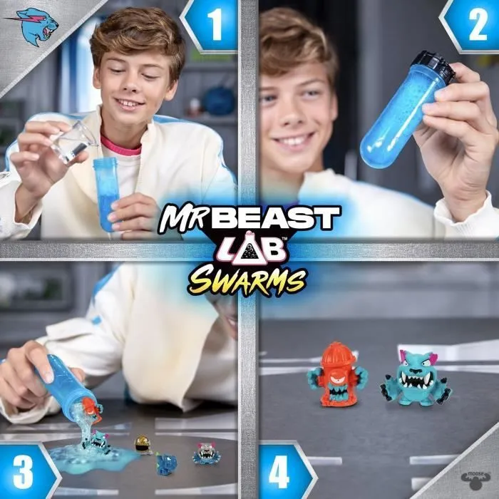 Figurines Miniatures - MrBeast Lab Swarms - 5 modèles aléatoires, 2,5 cm, plus de 100 à collectionner-6