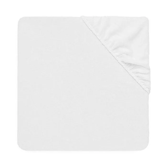 Drap-housse Éponge Imperméable Blanc - 60 x 120 cm - Jollein - Lit bébé-0
