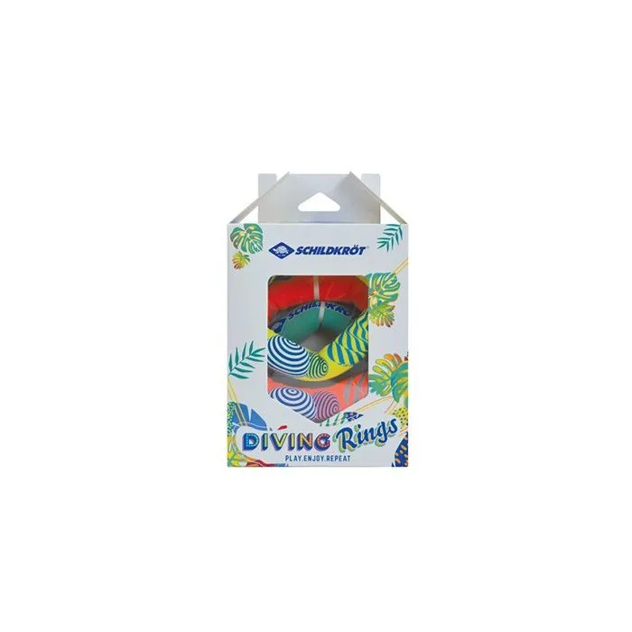 Jeu d'eau et de plage - SCHILDKROT - Anneau de plongée en néoprène - Set de 3 - Multicolore - 14 cm-3