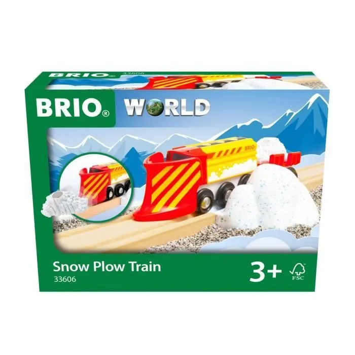 Train Chasse-neige BRIO - Accessoire Circuit de train en bois - Mixte dès 3 ans-0