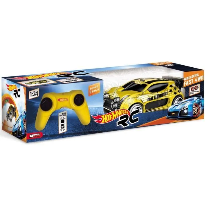 Voiture Télécommandée Hot Wheels Fast 4WD 1:24 - MONDO-2