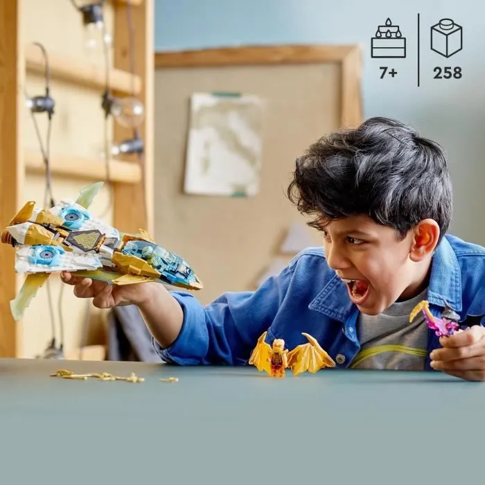 LEGO® NINJAGO 71770 Le Jet Dragon d’Or de Zane, Jouet d'Avion et Figurines pour Enfants-4