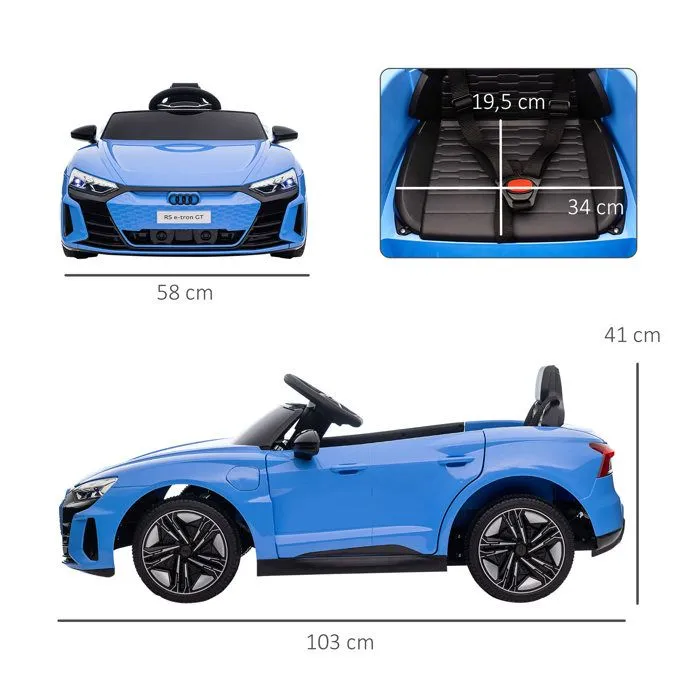 HOMCOM - Voiture électrique pour enfants - PP - 103x58x41cm - Blue-3