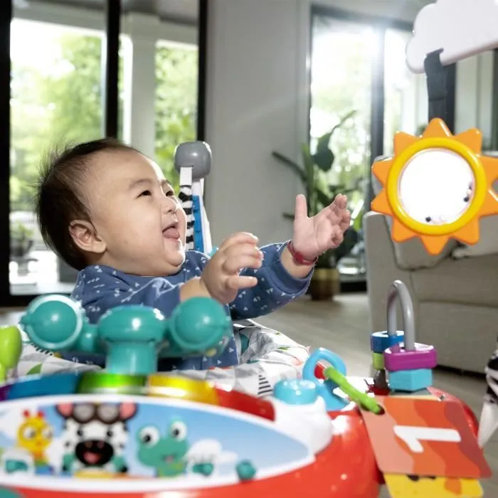 BABY EINSTEIN Aire d'Eveil à Rebonds Ocean Explorers - Petit Avion, Jouets interactifs multilingues, Siège pivotant à 360 degrés-7