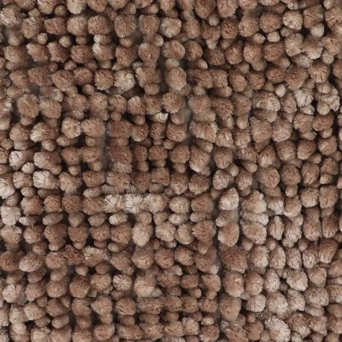 TENDANCE - Tapis de salle de bain Taupe satiné en Microfibre Chenille 50 x 80 cm-2