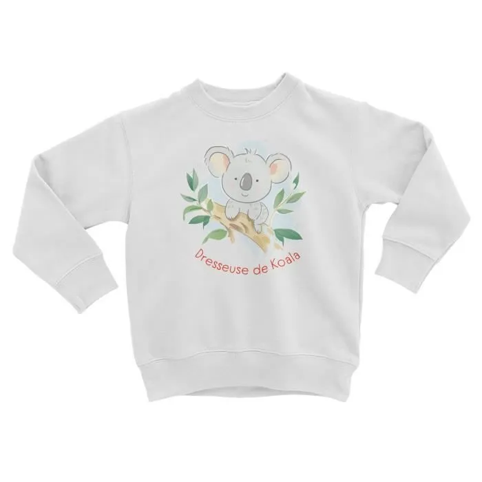 Sweatshirt Enfant Dresseuse de Koala Dessin Original Mignon-0