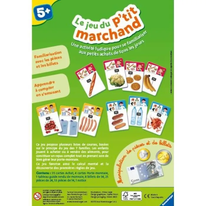 Le jeu du p'tit marchand - Jeu éducatif - Acheter et vendre - Initiation au calcul mental - Ravensburger - Dès 5 ans-3