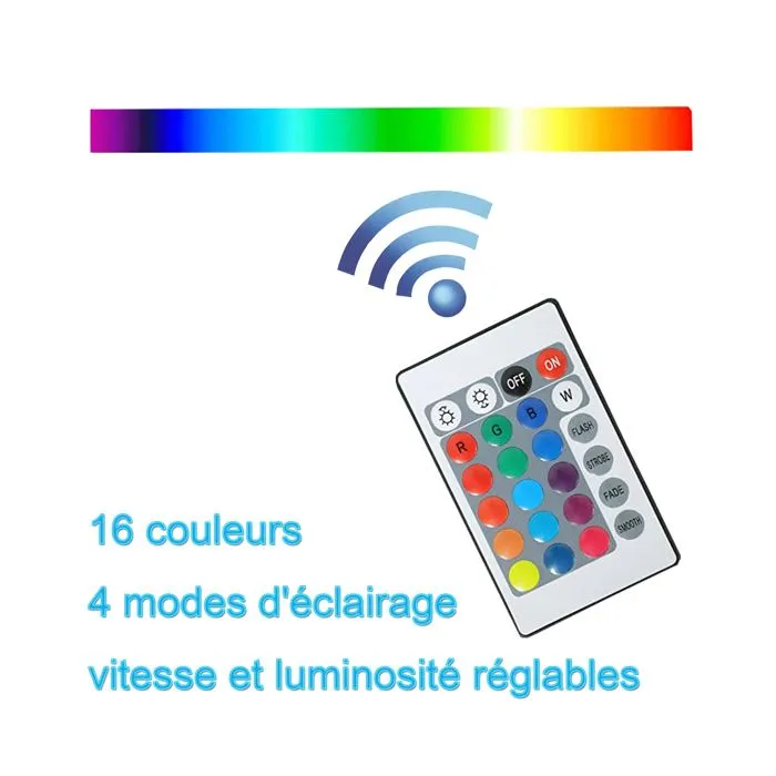 Lit - NOIR - 160x200 cm - MDF - Sommier à lattes - Éclairage LED Incurve-2