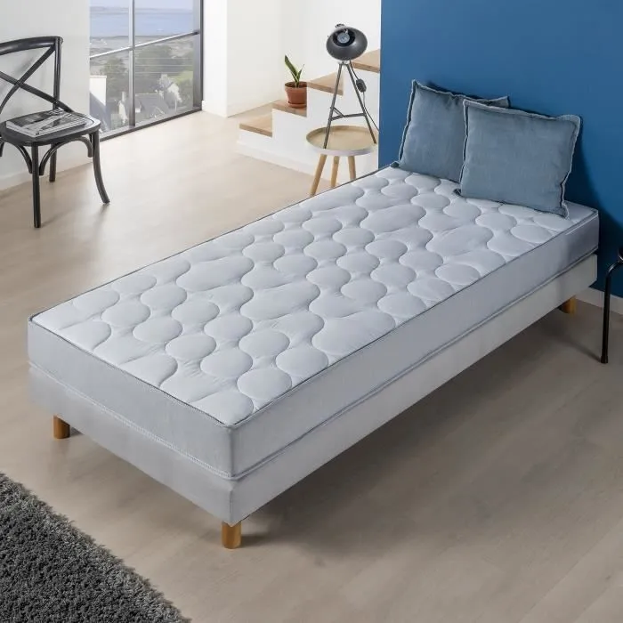 Matelas 90x190 cm - 330 Ressorts ensachés - 5 zones de confort - 19 cm - Ferme - DEKO DREAM Springmax-0