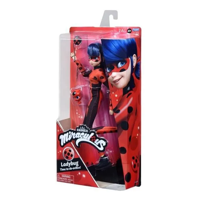 Poupée Ladybug Miraculous Coccinelle et Le chat Noir - reproduisant fidèlement le personnage de conte de fées-0