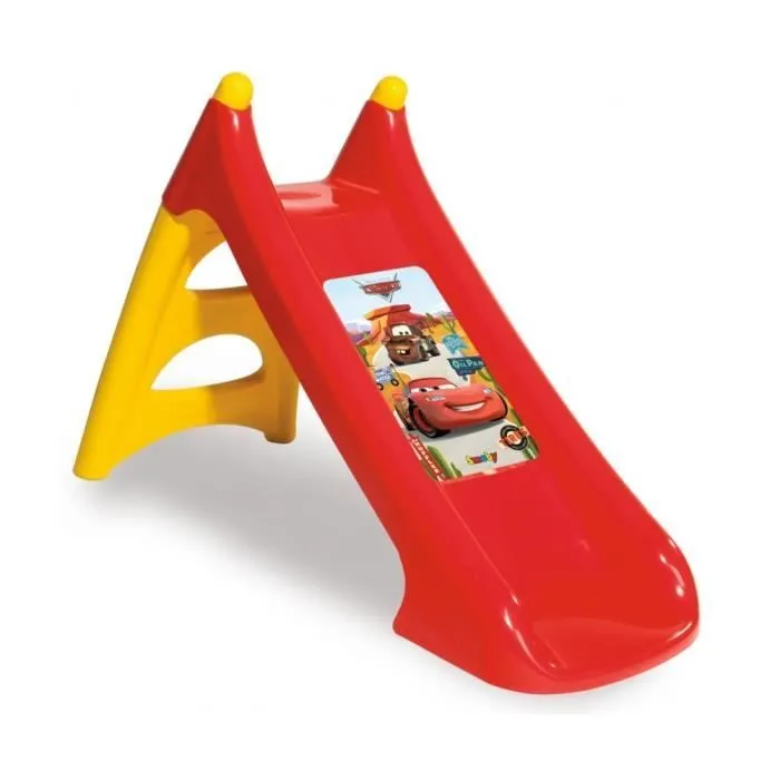 Toboggan XS CARS 3 - Smoby - Glisse 90cm - Rangement compact-0