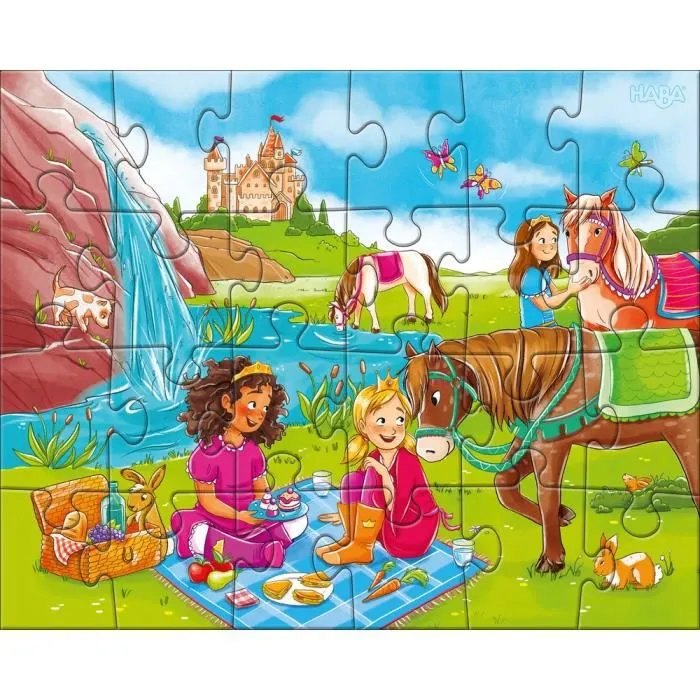 Puzzle Chevaux Amis 24 pièces - HABA - Blanc - Enfant - Mixte-2