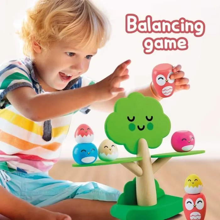 Tree Balancing - Jeu Montessori- MONTESSORI BOIS - Jeu d'Équilibre, Arbre et Oiseaux-3