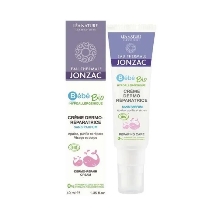 Crème Dermo-Réparatrice Bio pour bébé - EAU THERMALE JONZAC - Visage et corps - Hypoallergénique-0