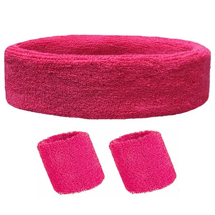 Trixes - FSA001 - 3PCS Ensemble de Bandeau Rose - Accessoire de déguisement Fantaisie - Ensemble Bandeau et Bracelet-0