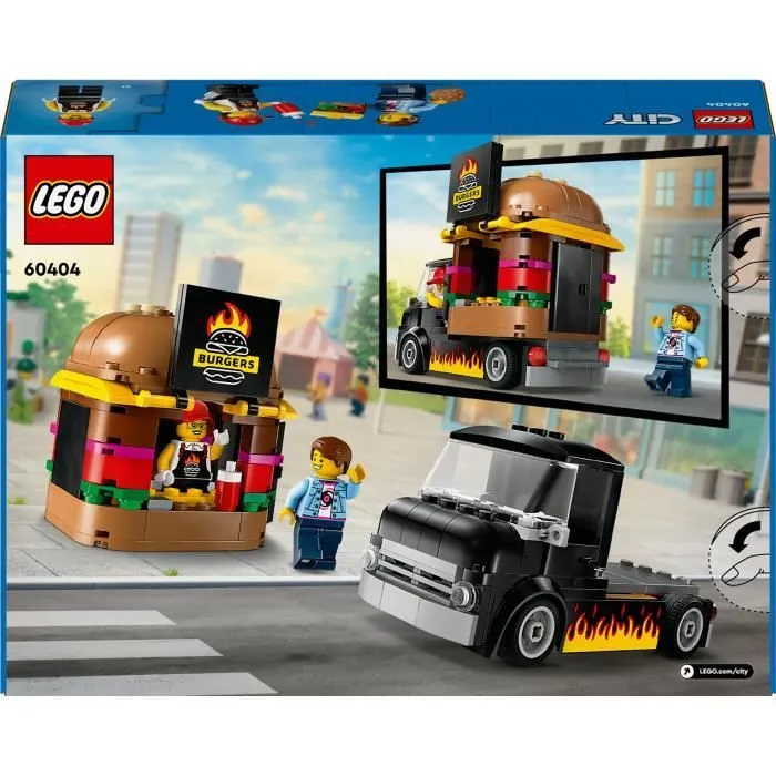 LEGO® 60404 City Le Food-truck de Burgers, Jouet de Camionnette, Jeu Imaginatif avec Camionnette et Minifigurines-5