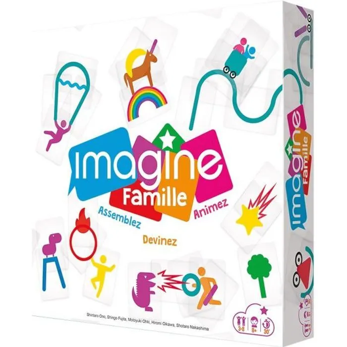 Cocktail Games - Imagine : Famille - Jeu de société - À partir de 8 ans - 3 à 8 joueurs - 30 minutes-0
