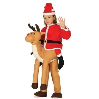 Déguisement Carry Me Enfant Renne - Animaux - Rouge - Polyester-0