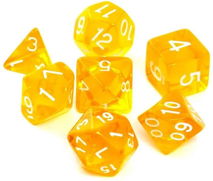 Des - jeu de des Rebel - TRAN/RPG/YEL - Jeu de des RPG - Cristal - Jaune-0