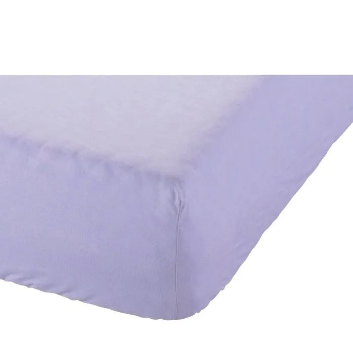 Drap Housse - LES CHATOUNETS - lilas - 100% coton - 60x120CM-1