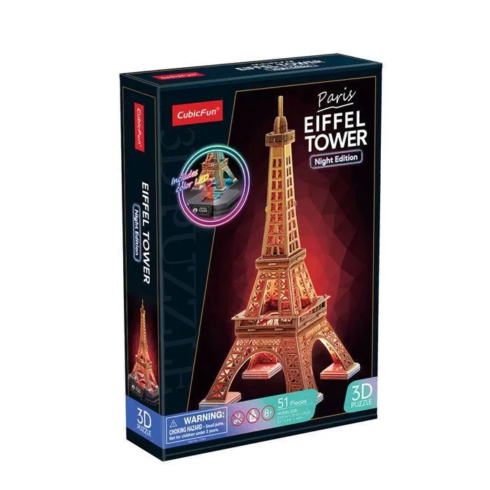 Puzzle 3D, Tour Eiffel LED, Maquette A Construire, Puzzle 3D Adulte Et Puzzle 3D Enfant, Puzzle Enfant 8 Ans, Maquette Jouet Enfant-1