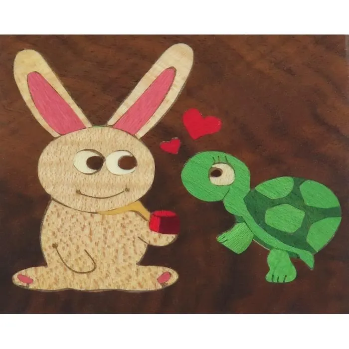 Boîte à musique - LUTECE CREATIONS - Berceuse de Brahms - Lapin et tortue - 18 notes-2