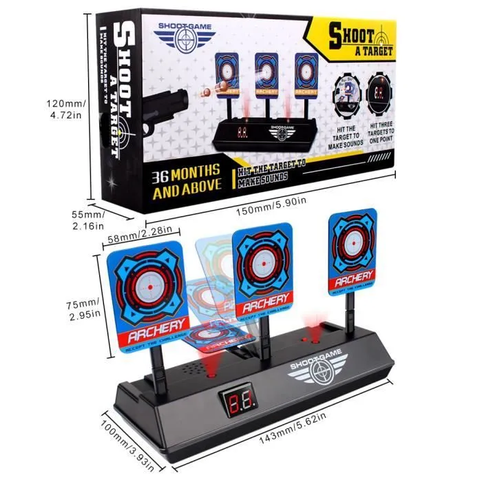Kit Gilet Tactique avec cible électronique et balles recharge PR Nerf N-Strike Elite/Mega jouet Enfant - 2WINDEAL-1