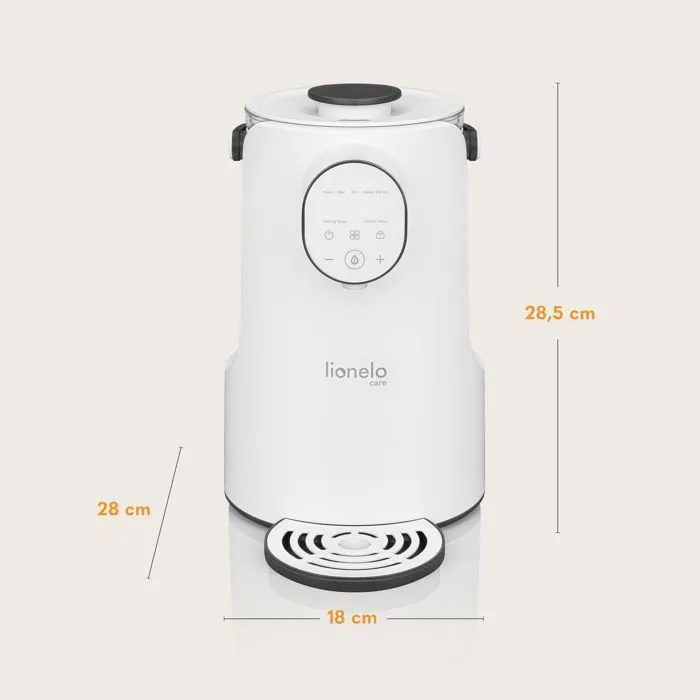 Préparateur de biberons automatique LIONELO BabyPresto - 35-100°C - Préparateur-chauffe biberon/petits pots - 2l-5