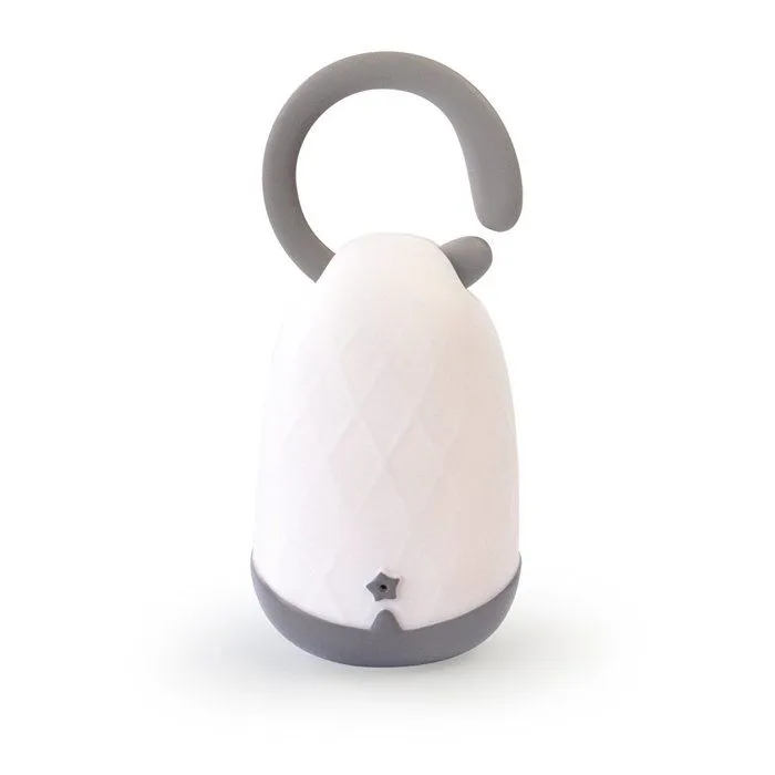 Veilleuse - PABOBO - Lumiblo - Lanterne à souffle - Gris - 18 cm-1