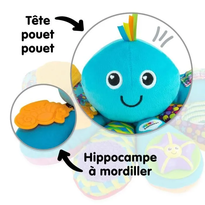 Pieuvre Multi-Activités - TOMY - Anneaux, Miroir, Anneau de dentition, Bruits rigolos et Pouët-pouët-3
