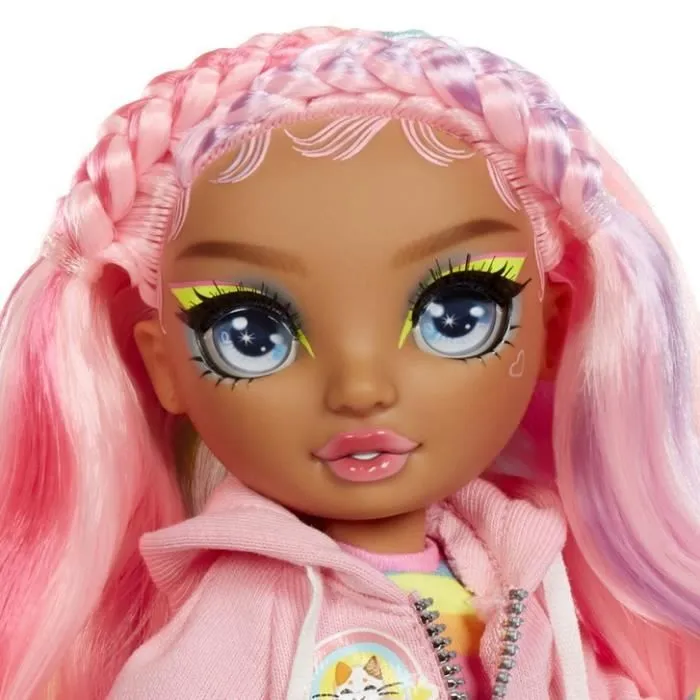 Rainbow High - Sparkle & Shine - Poupée mannequin de 27cm - Rose - Jambes avec liquide pailletés - Dès 4ans-3