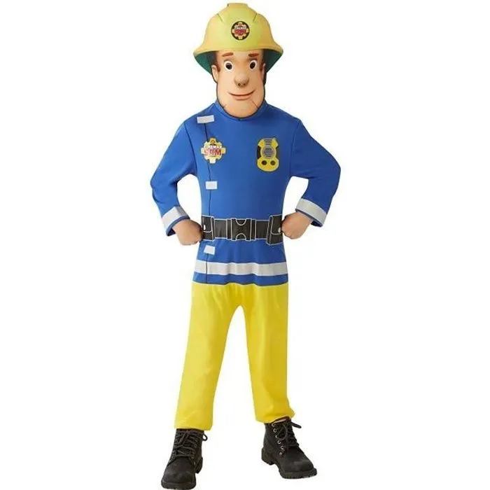 Déguisement Sam le Pompier + accessoire - Garçon - 3 à 4 ans - RUBIES - Polyester - Licence Sam le Pompier-0