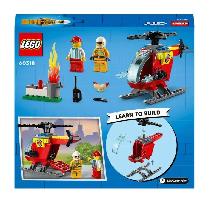 LEGO® 60318 City Fire L’Hélicoptère des Pompiers, Jouet pour Filles et Garçons +4 ans, Figurine Pompier et Brique de Démarrage-5