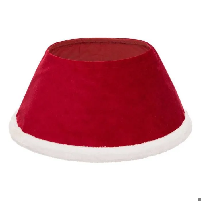 Cache Pied de sapin - Atmosphera - Rouge et Blanc - 56 cm - Polyester - Intérieur-0