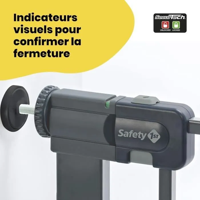 Barrière de sécurité enfant Easy Close Metal - SAFETY 1ST - Réglable de 73 à 80 cm - Anthracite - Métal-5