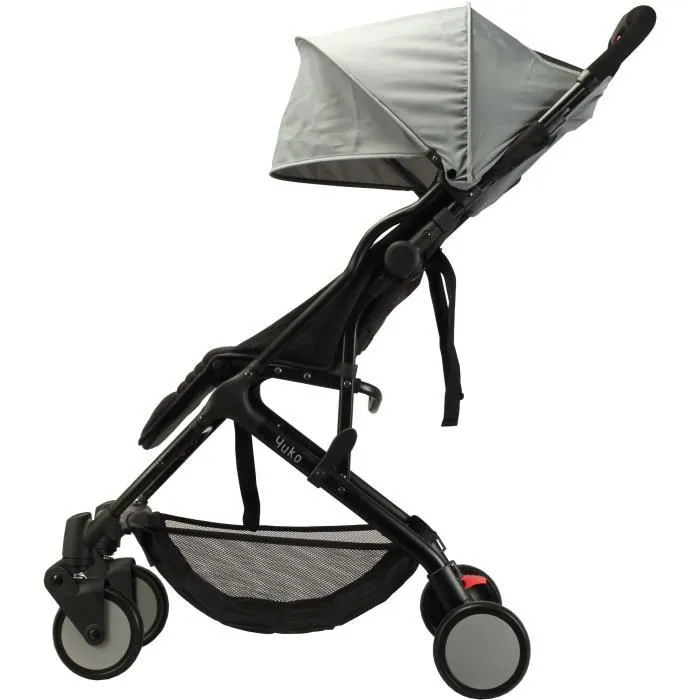 BAMBISOL - Poussette compacte - YUKO - 0 à 36 mois (max 15 kg) - Sangle de portage - 4 roues - Noir-3