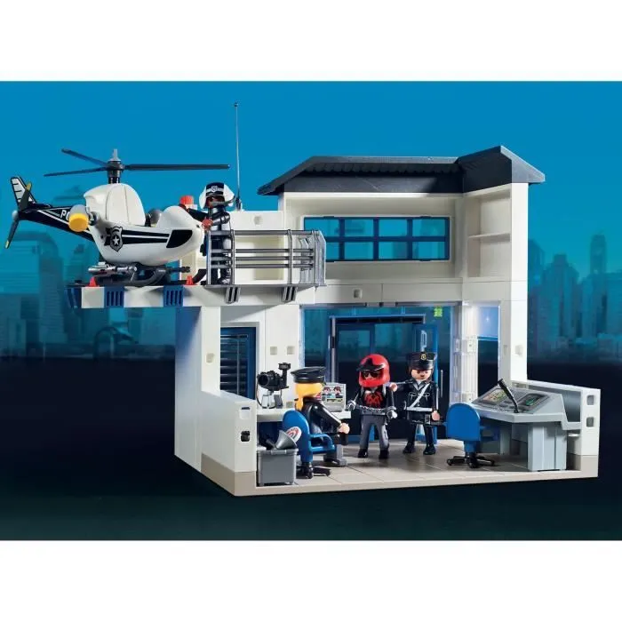 PLAYMOBIL 71602 Poste de police et véhicules, Les Policiers, Action Heroes, 159 pièces, Dès 4 ans-2