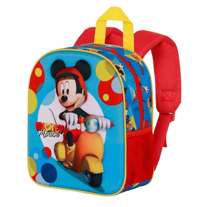 Sac à Dos 3D Elite - Disney Mickey Mouse Scooter - Bleu - Taille Unique-0