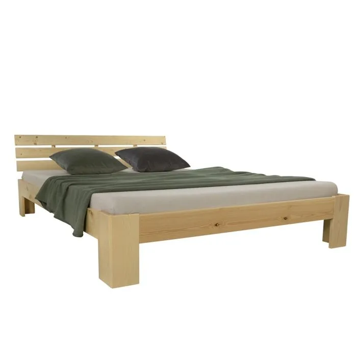Lit double en bois Lit futon-0