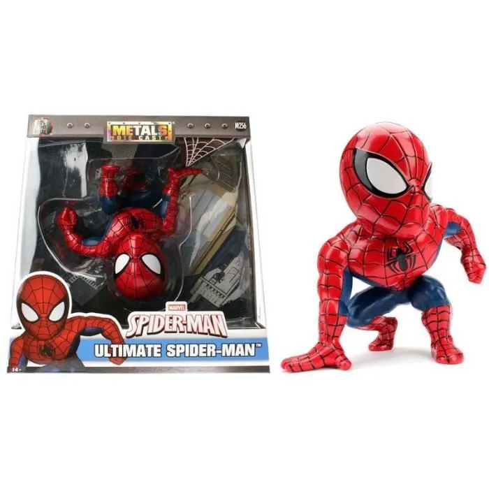 Figurine Spiderman en métal 15cm - SIMBA.DICKIE.GROUP - Metals - Blanc Noir - A partir de 8 ans-0