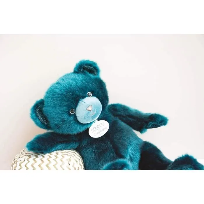 Peluche Doudou & compagnie Ours Collection - bleu - 35/44 cm-1