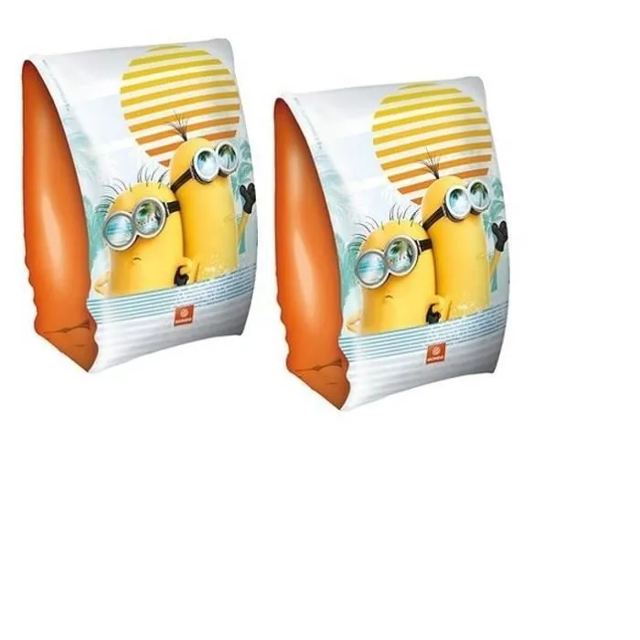 Brassards Minion pour Enfant - Lot de 2 - Aide à la flottabilité - Vinyle résistant - Orange-0