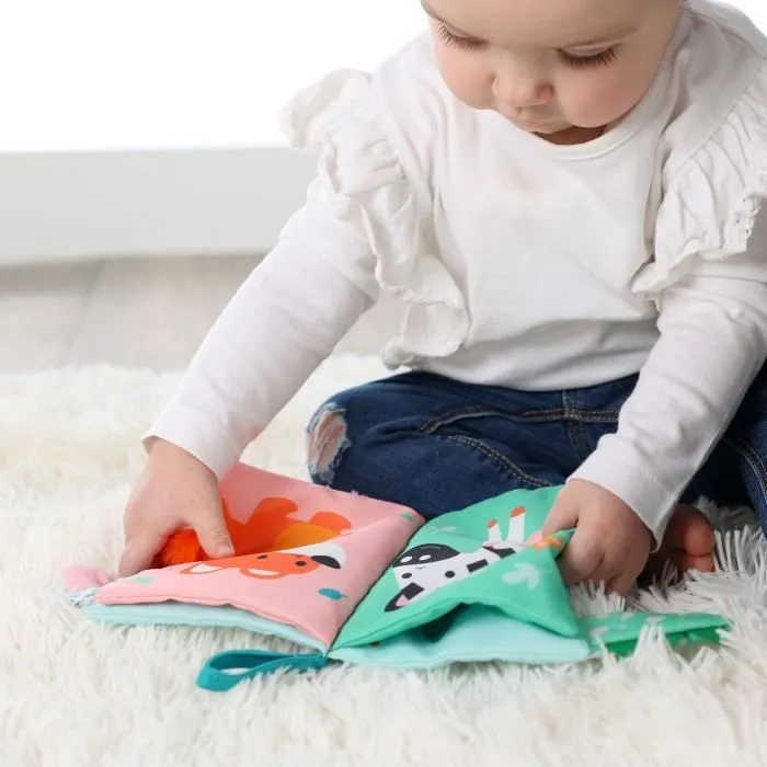 Livre en tissu sensoriel avec queues d’animaux-3