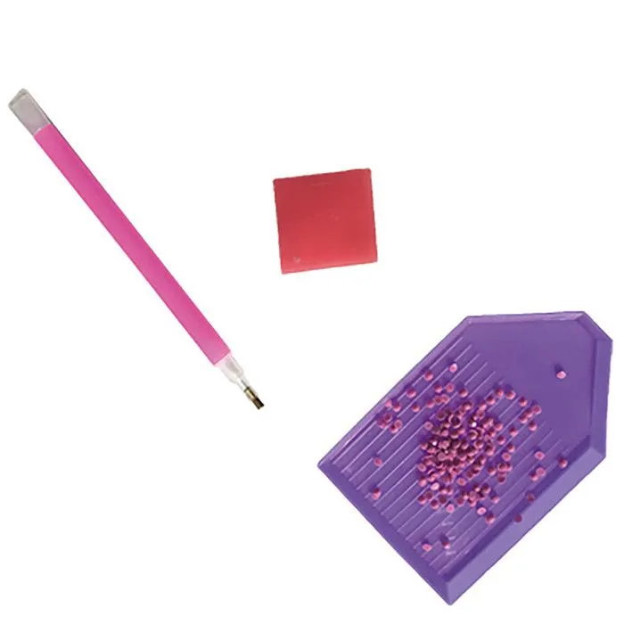 Kit Créatif Pixel Art Strass Jolies Décos - JANOD - Enfant 7 ans - Rose-2