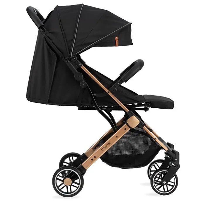 Poussette bébé citadine ultra compacte MOMI Estelle - De 0 à 36 mois - Noir-1