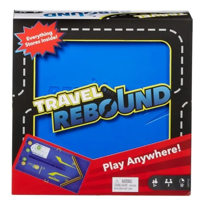 Jeu de société - MATTEL GAMES - Rebound Voyage - 2 joueurs - À partir de 5 ans - Jeu de plateau de voyage-0