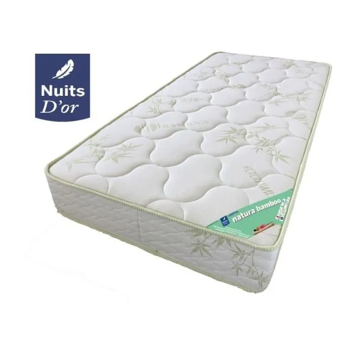 Natura Bamboo Matelas Densité 35 Kg/m3 - - Soutien Ferme - Orthopédique (120x190 cm)-0
