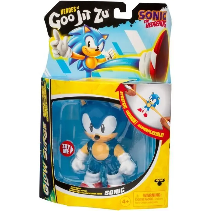 Sonic Glow Surge 13cm - HEROES OF GOO JIT ZU - SONIC - Figurine lumineuse et extensible-3