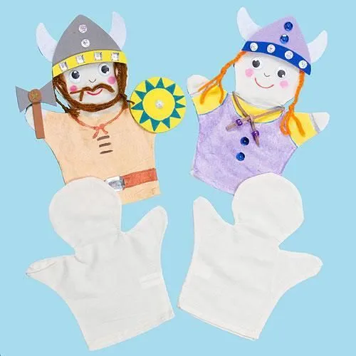 Lot de 6 Marionnettes en Tissu à colorier - Idéal pour la création de spectacle. Loisirs créatifs pour les enfants-1
